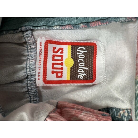 Chocolate Soup Vtg Girls 2t Floral Bubble Romper Teal Pink - Picture 7 of 11